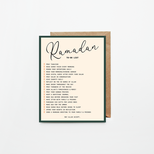 Ramadan to-do List